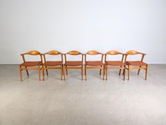 6er Set Stühle Midcentury Høng Erik Kirkegaard Modell 49b teak