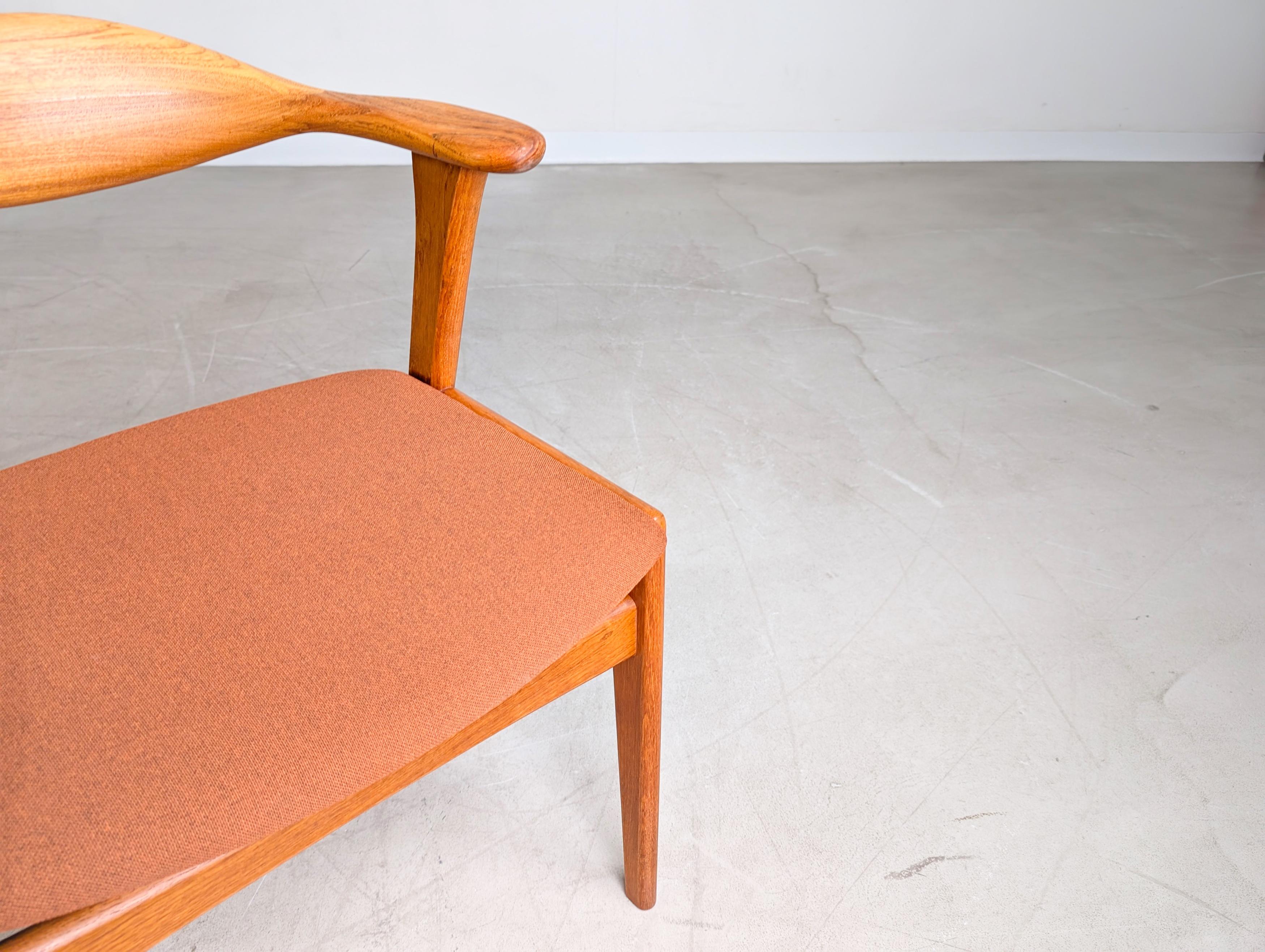 6er Set Midcentury Stühle Høng Erik Kirkegaard Modell 49b teak in vendita 1