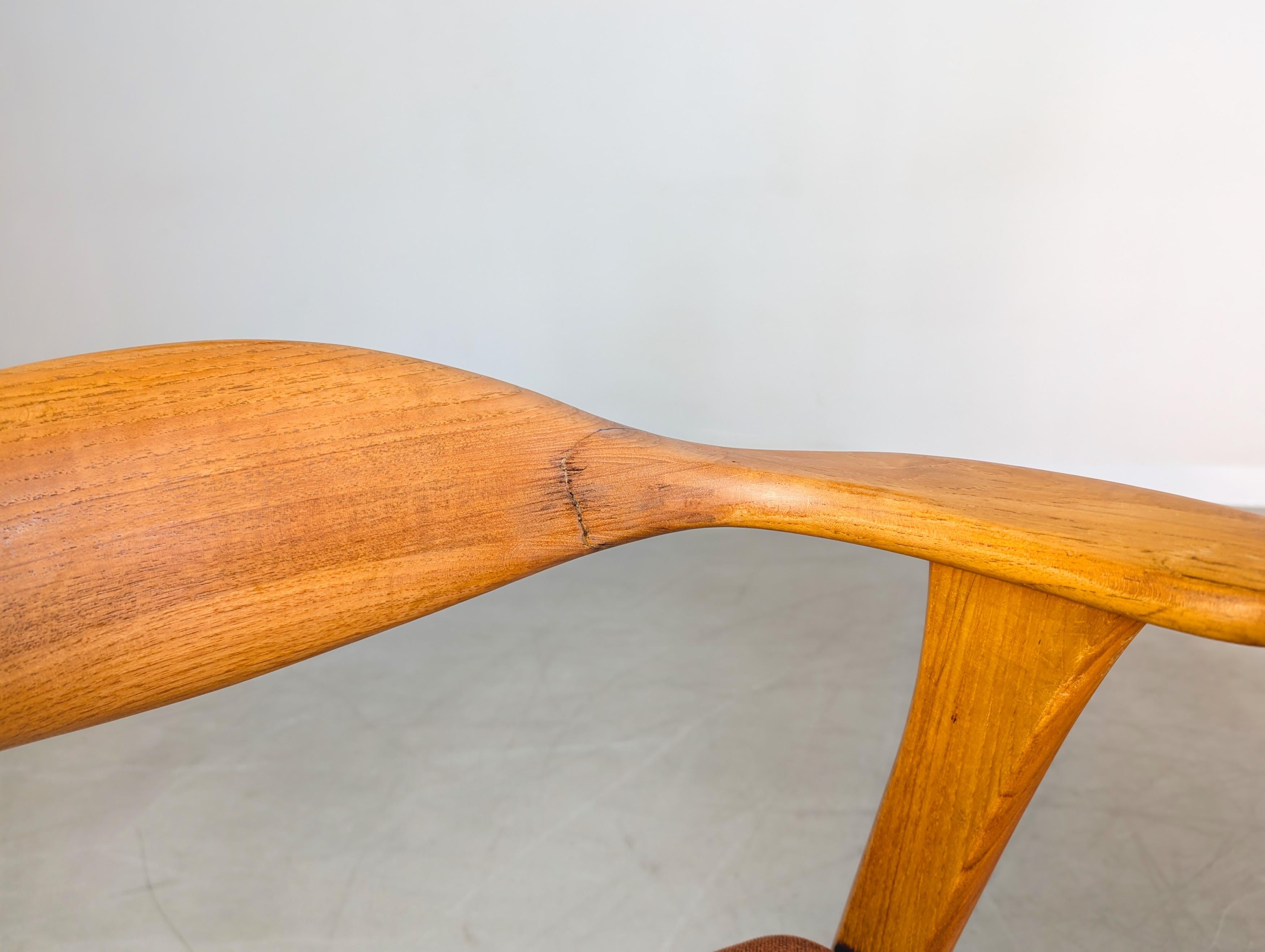 6er Set Midcentury Stühle Høng Erik Kirkegaard Modell 49b teak in vendita 2