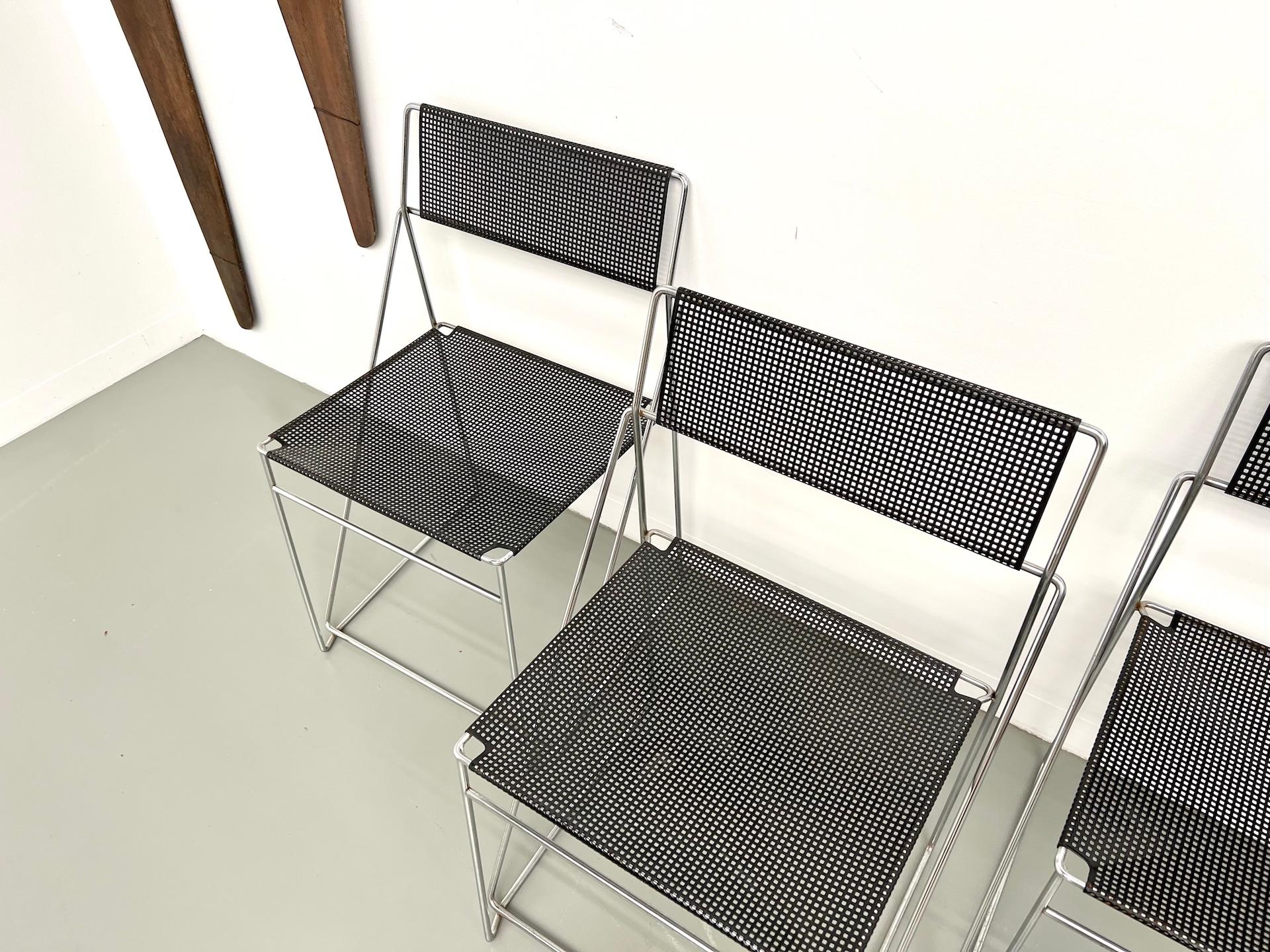 6Stück von 6 Nuova X-Line Stühlen, 1977 von Niels Jørgen Haugesen entworfen im Angebot 5