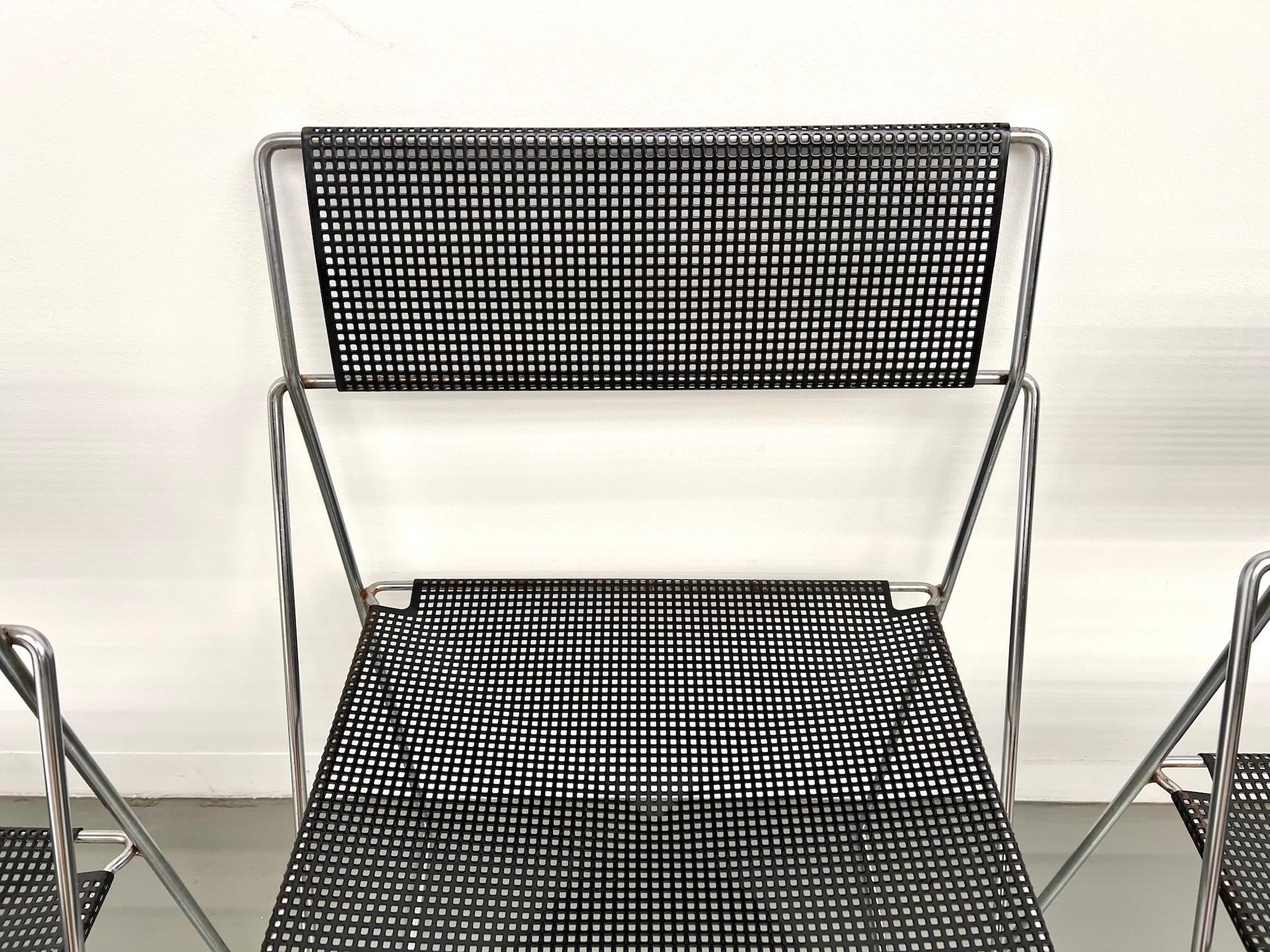 6Stück von 6 Nuova X-Line Stühlen, 1977 von Niels Jørgen Haugesen entworfen im Angebot 10