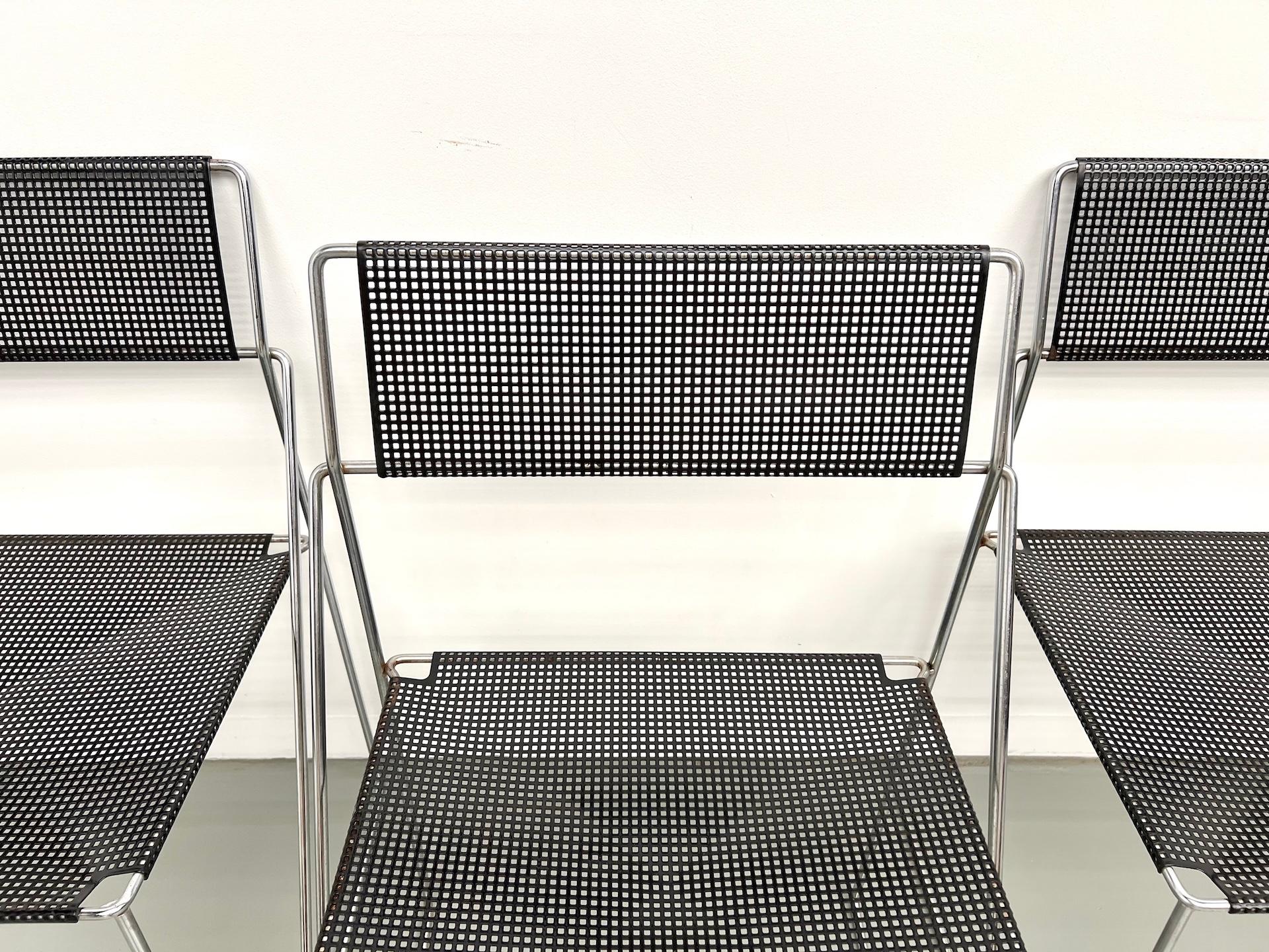 6Stück von 6 Nuova X-Line Stühlen, 1977 von Niels Jørgen Haugesen entworfen im Angebot 11