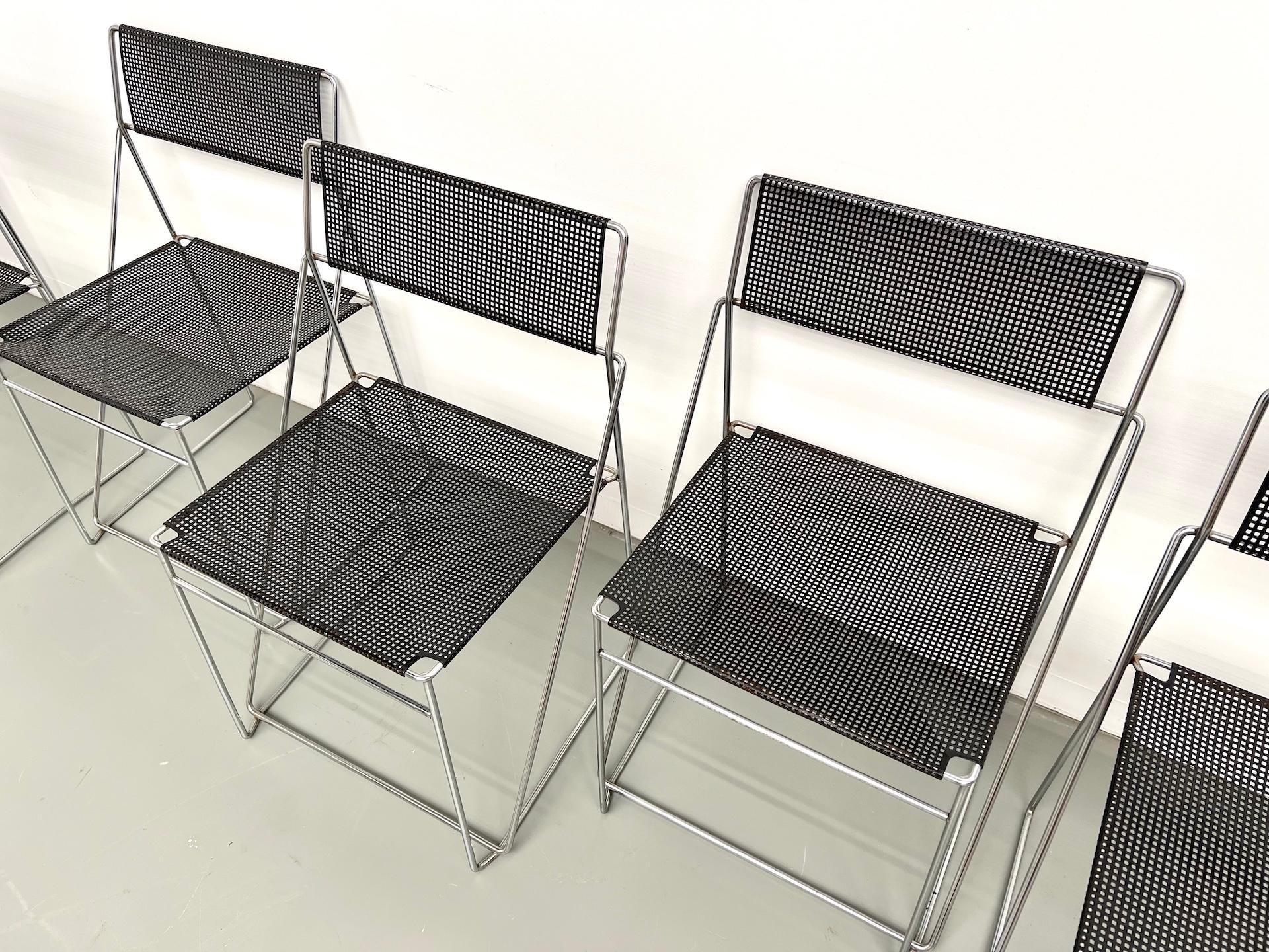 6Stück von 6 Nuova X-Line Stühlen, 1977 von Niels Jørgen Haugesen entworfen im Angebot 2