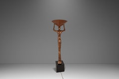 Lampada da terra Torchiere a forma di donna in bronzo da 6 piedi di Alberto Gicametti, anni '70 circa