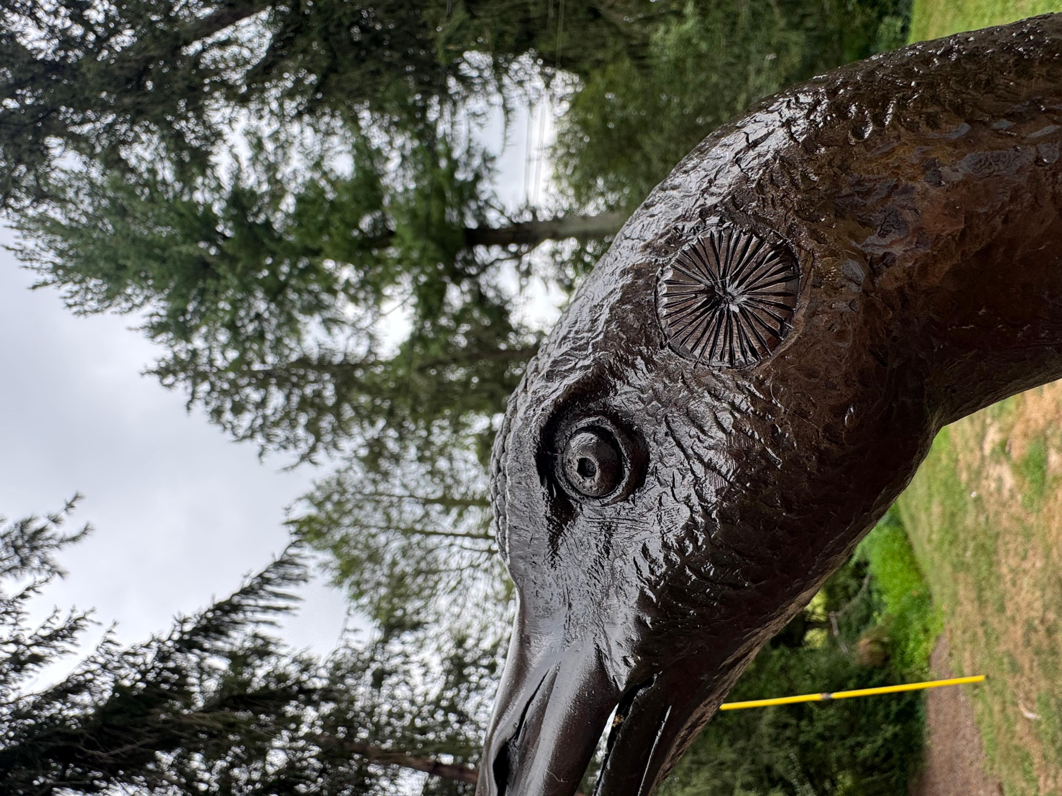 Coppia di gru in bronzo di ottima fattura 73
