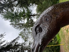 6Ft Bronze Impressive Garden Entryway Standing Crane Statue A Pair