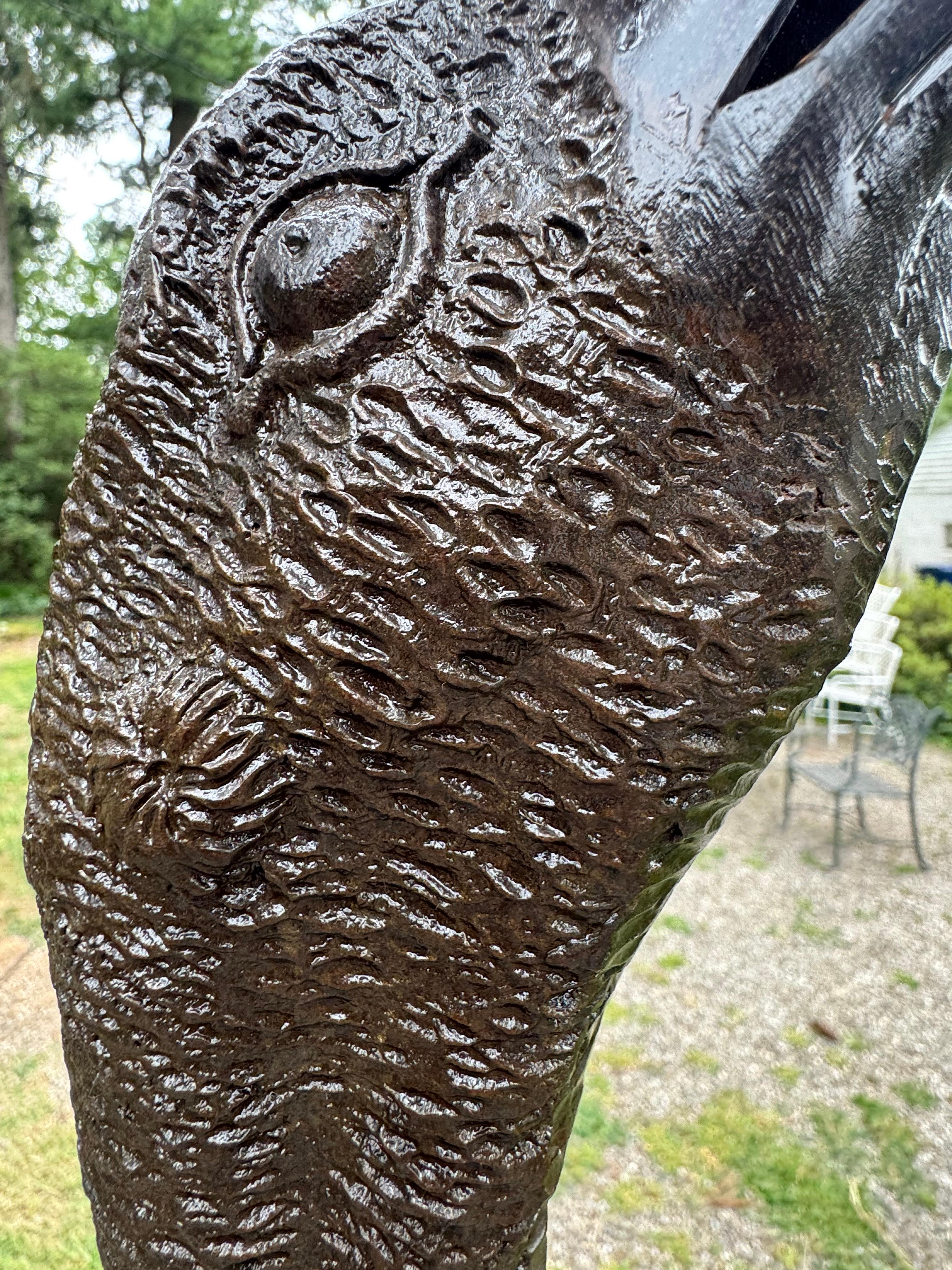 Americano Statua di gru in piedi da 6 piedi in bronzo, impressionante per l'ingresso del giardino, una coppia in vendita