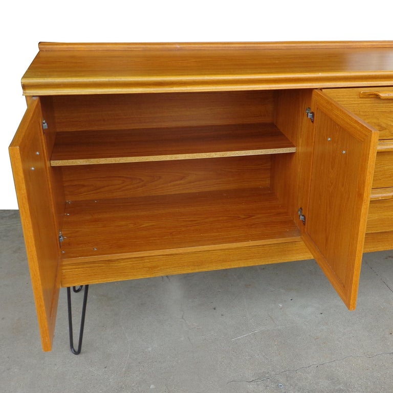 MidCentury Modern Oak Sideboard with Hair Pin Legs by Jentique For