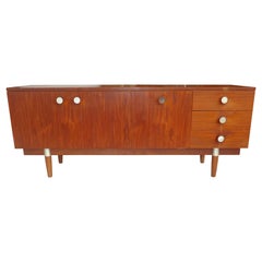 Mid Century Teak Kommode Aluminium Züge