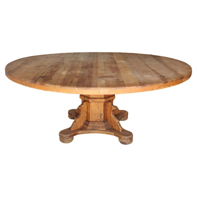 Modern Rustic Round Dining Table For Sale at 1stDibs | modern rustic ...