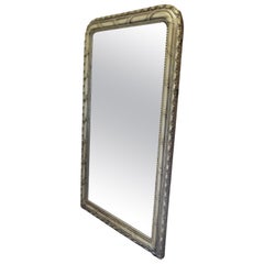 6ft Tall French Silver Gilt Louis Philippe Wall Mirror