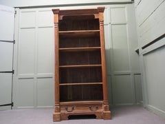 6ft Tall Open Front Bookcase with Drawer