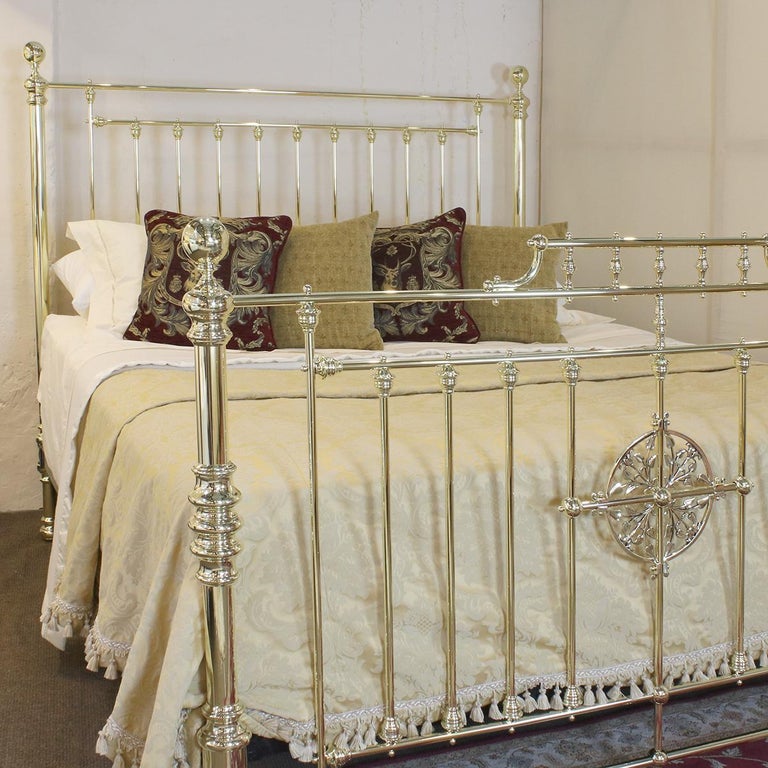 Wide All Brass Bedstead, MSK57 at 1stDibs single brass bedsteads