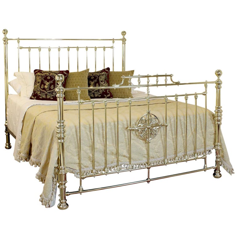Wide All Brass Bedstead, MSK57 at 1stDibs single brass bedsteads