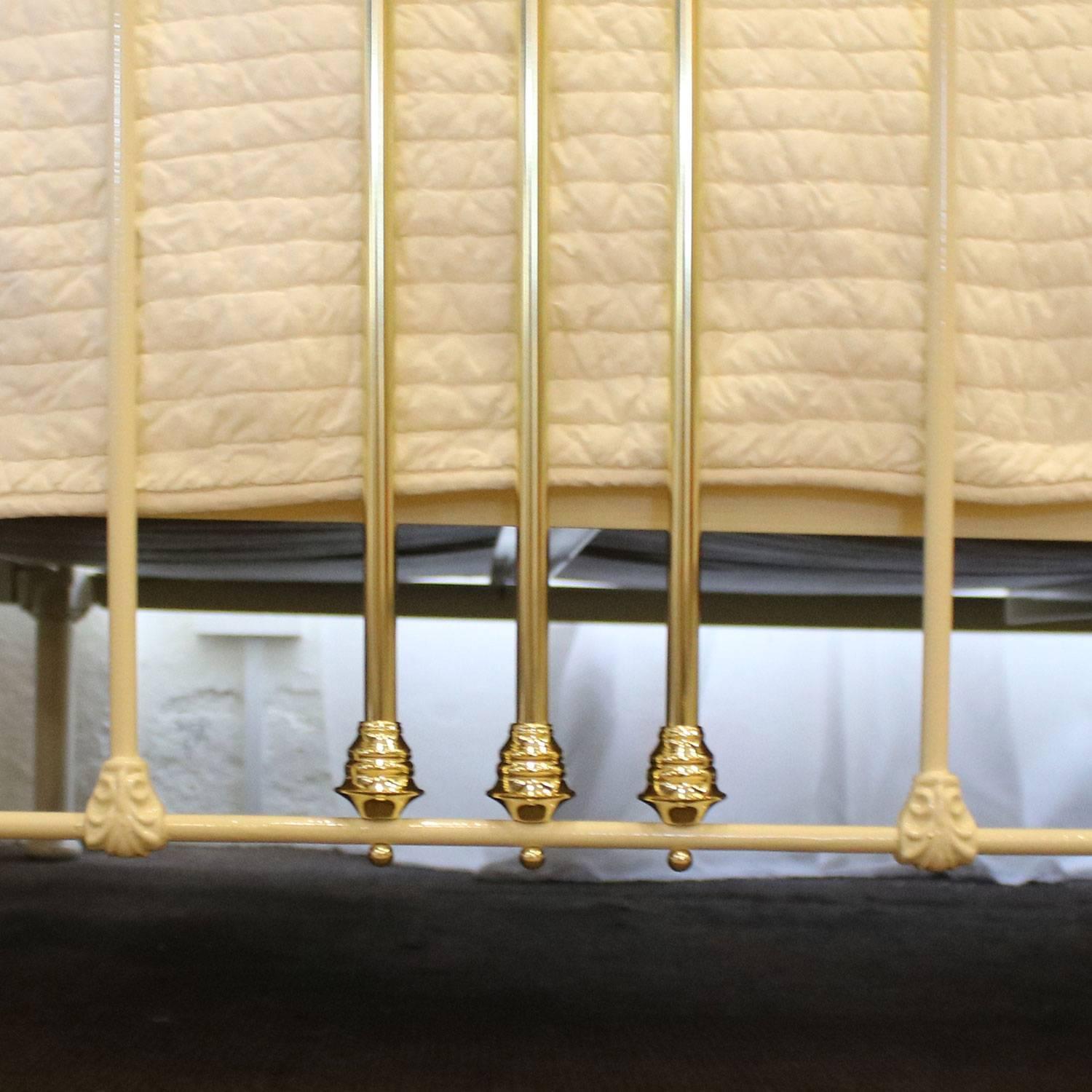 Cream Brass and Iron Bed, MSK45 2