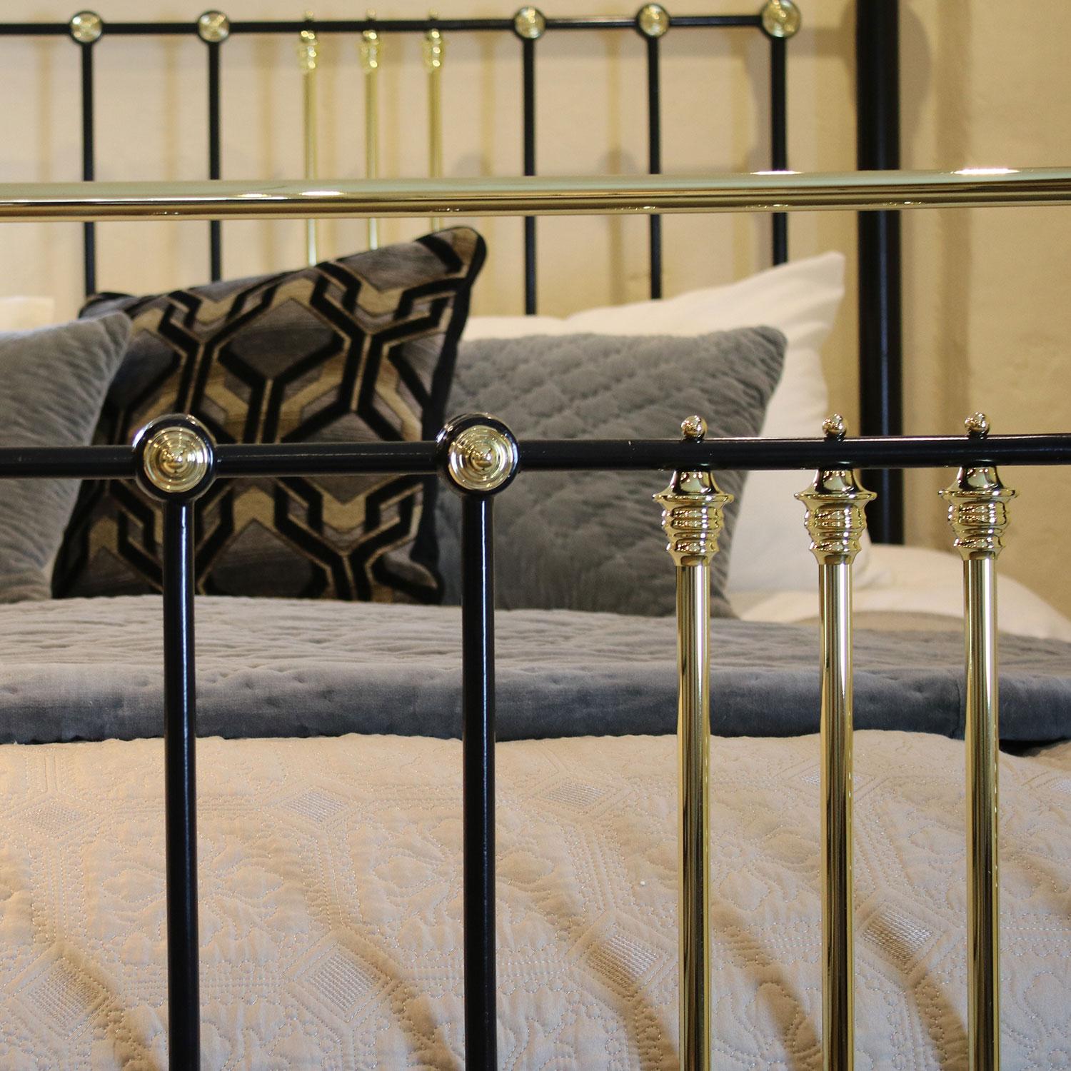 iron and brass bed