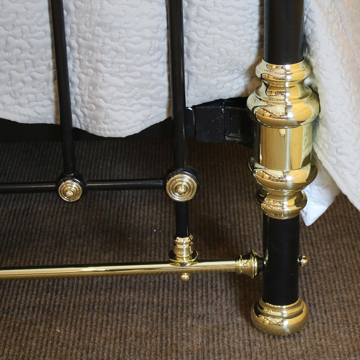 Cast Wide Decorative Brass and Iron Bed