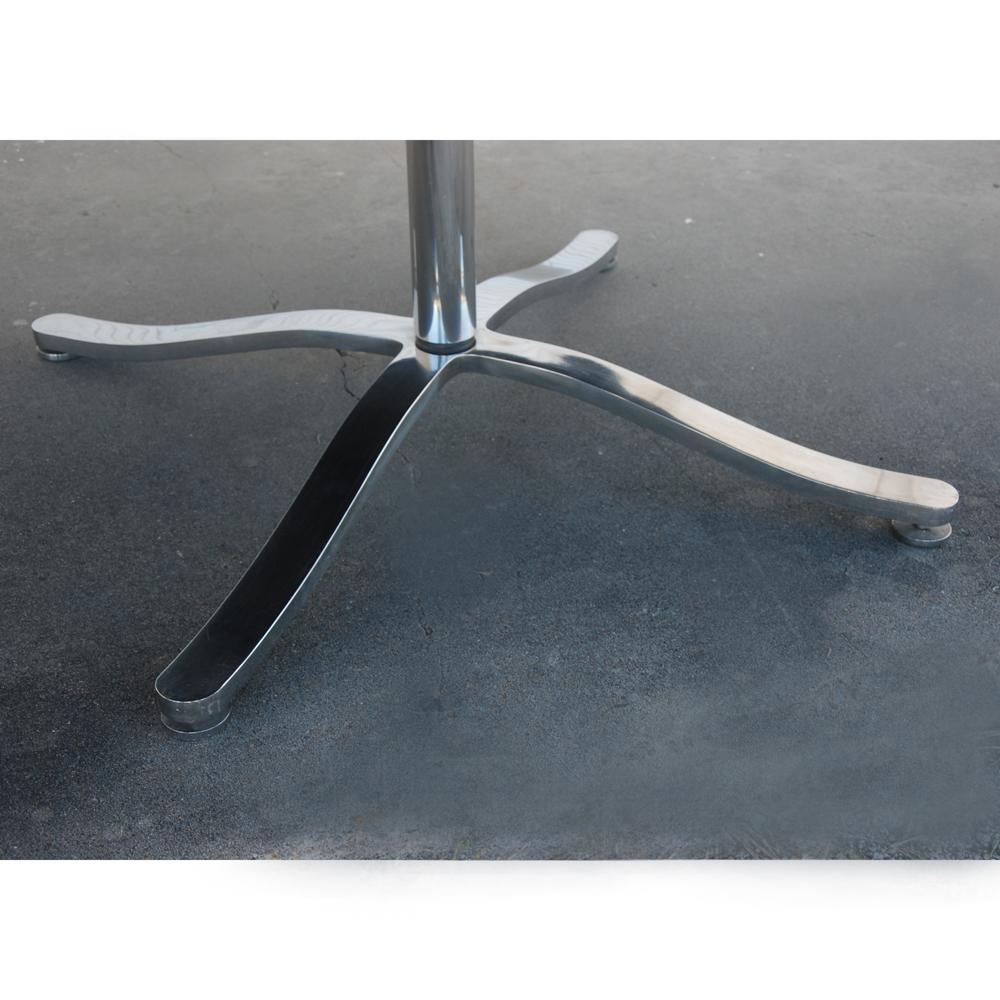 Zographos Bleached Walnut Table with Stainless Base 2