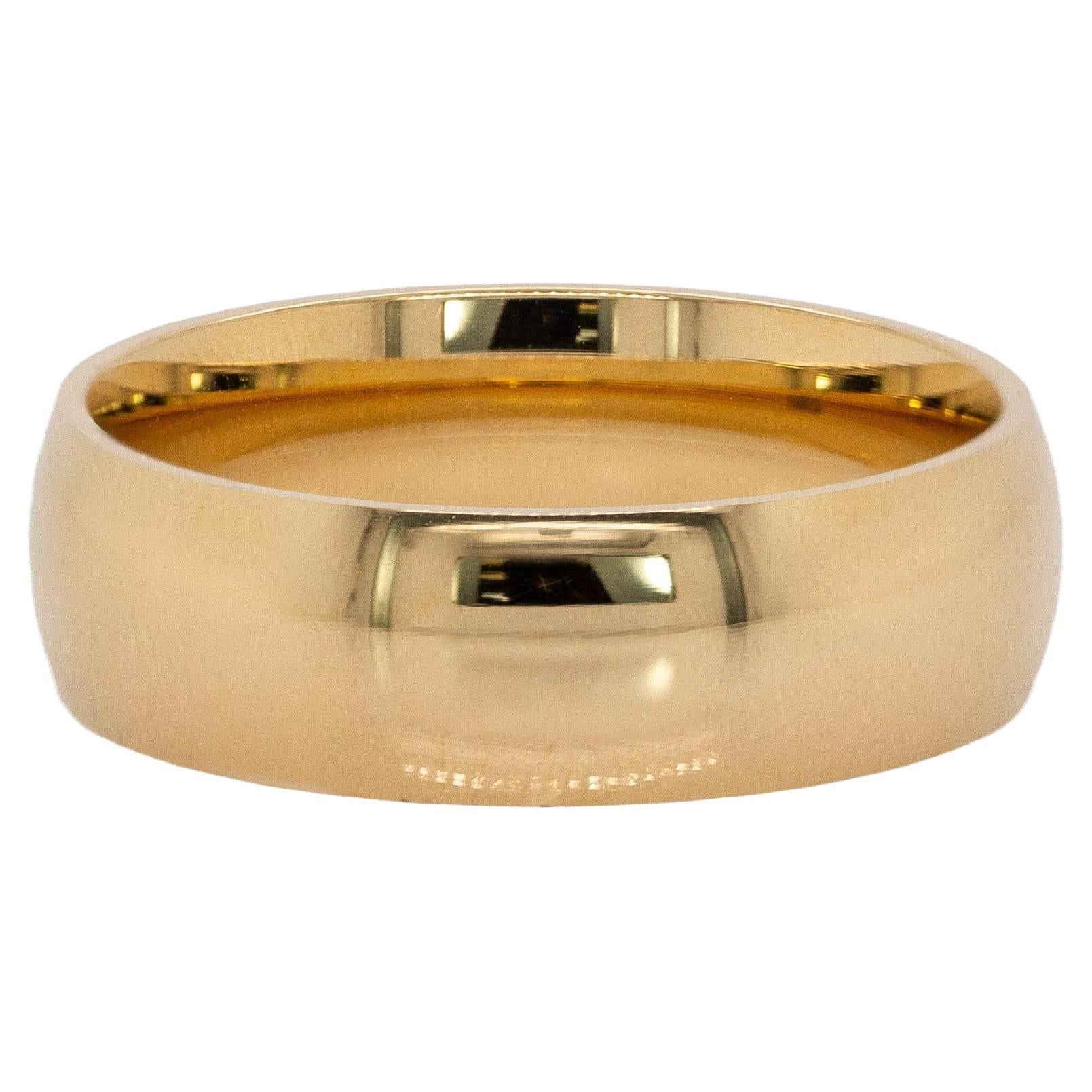 6mm Comfort Fit Heavy Weight Band: Solid 14k Yellow Gold