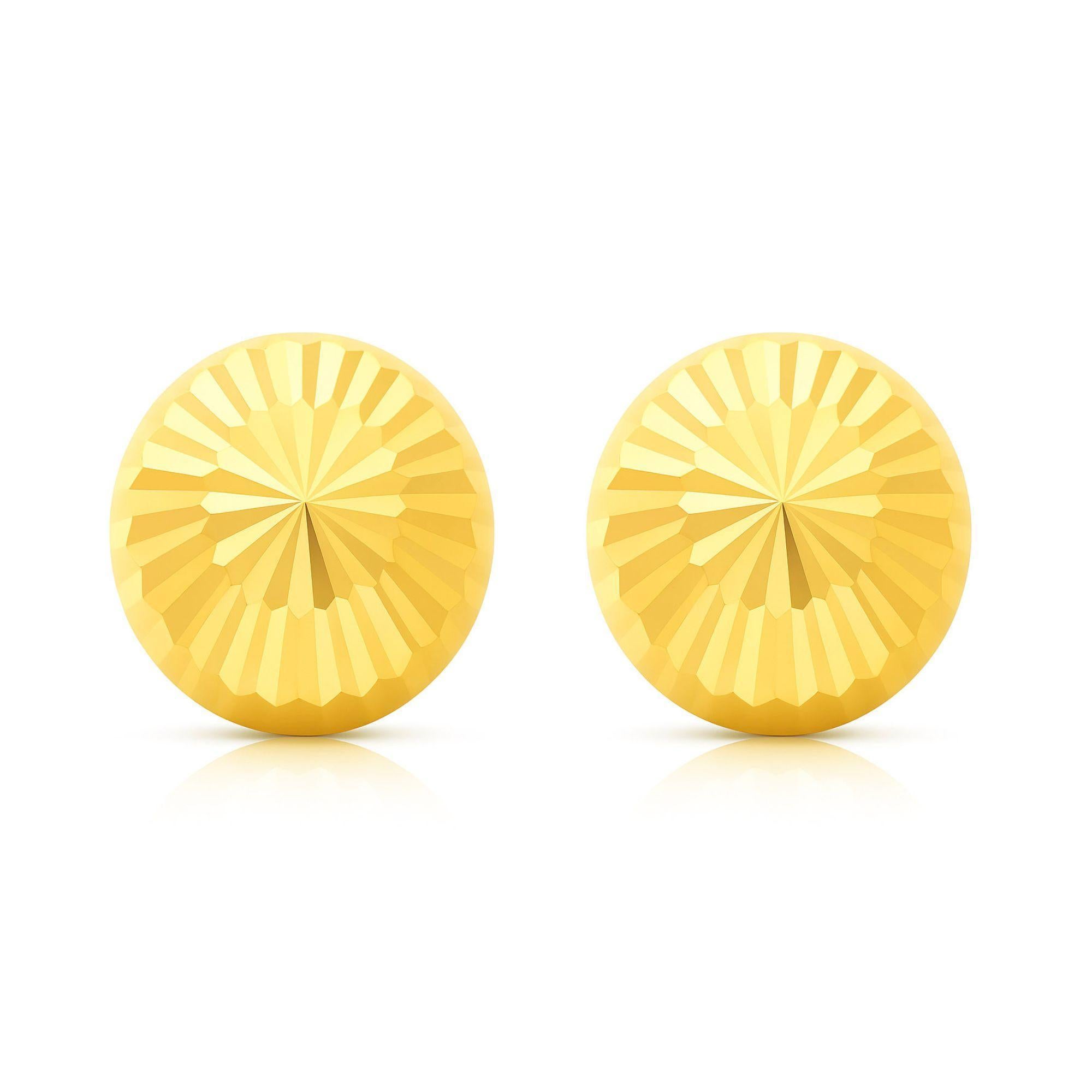 6mm Halbkugel Kugel 14K Gold Diamantschliff Ohrstecker im Angebot 7