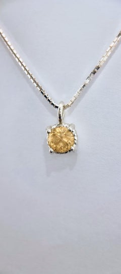 Pendentif Dainty de 6 mm en argent sterling avec chaîne italienne