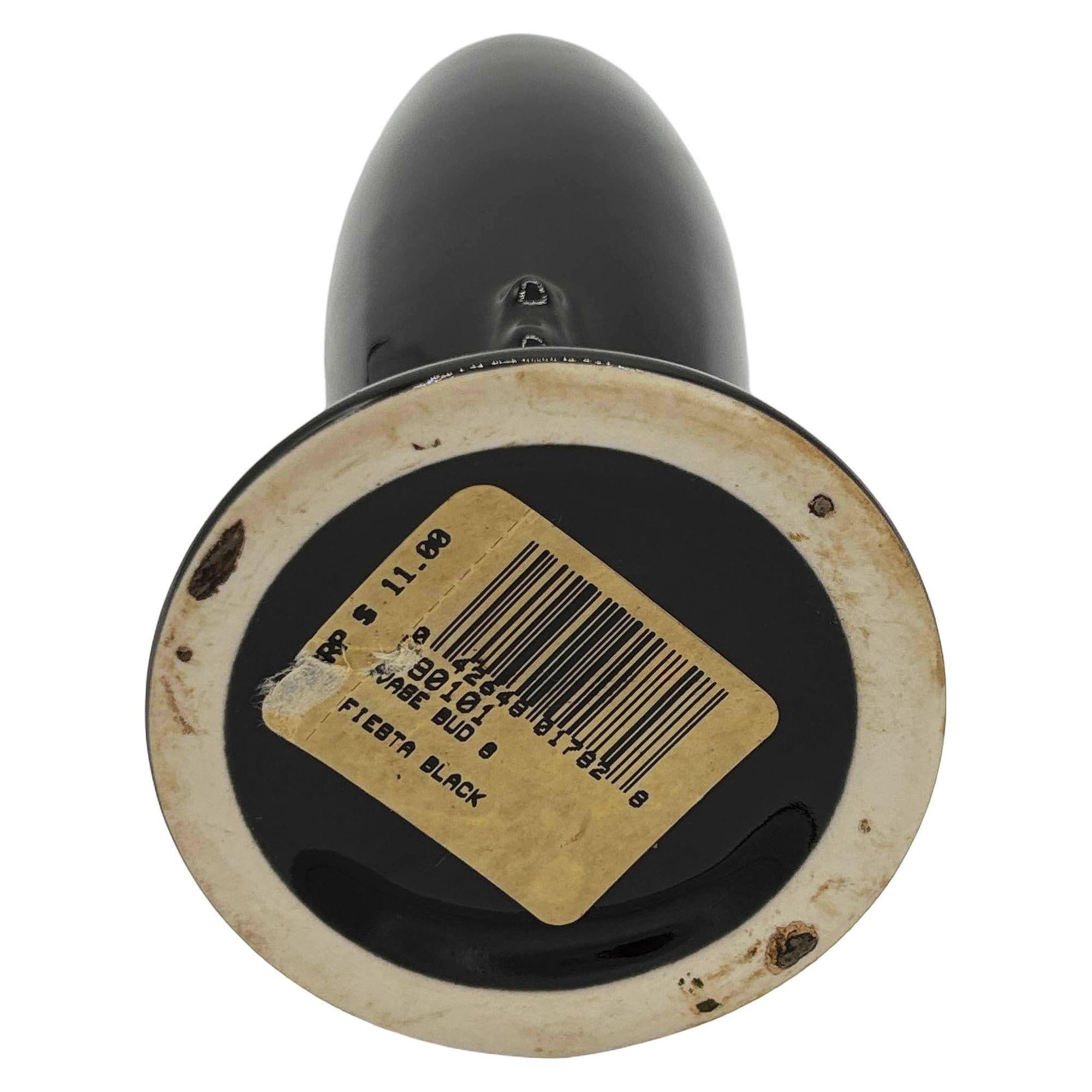 Fine XX secolo Vaso a bocciolo nero neo Art Deco alto 6