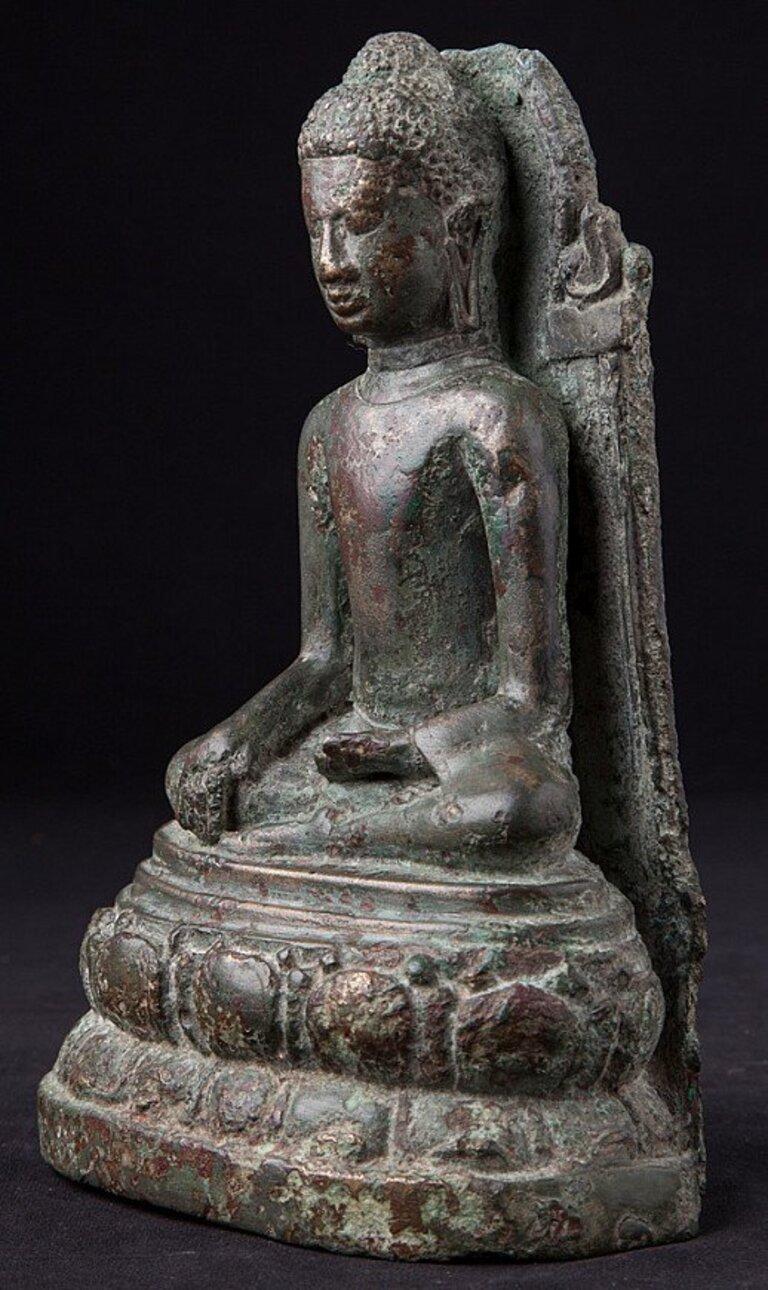 Burmese 6th - 8th Century Special Bronze Pyu Buddha Statue from Burma Original Buddhas For Sale