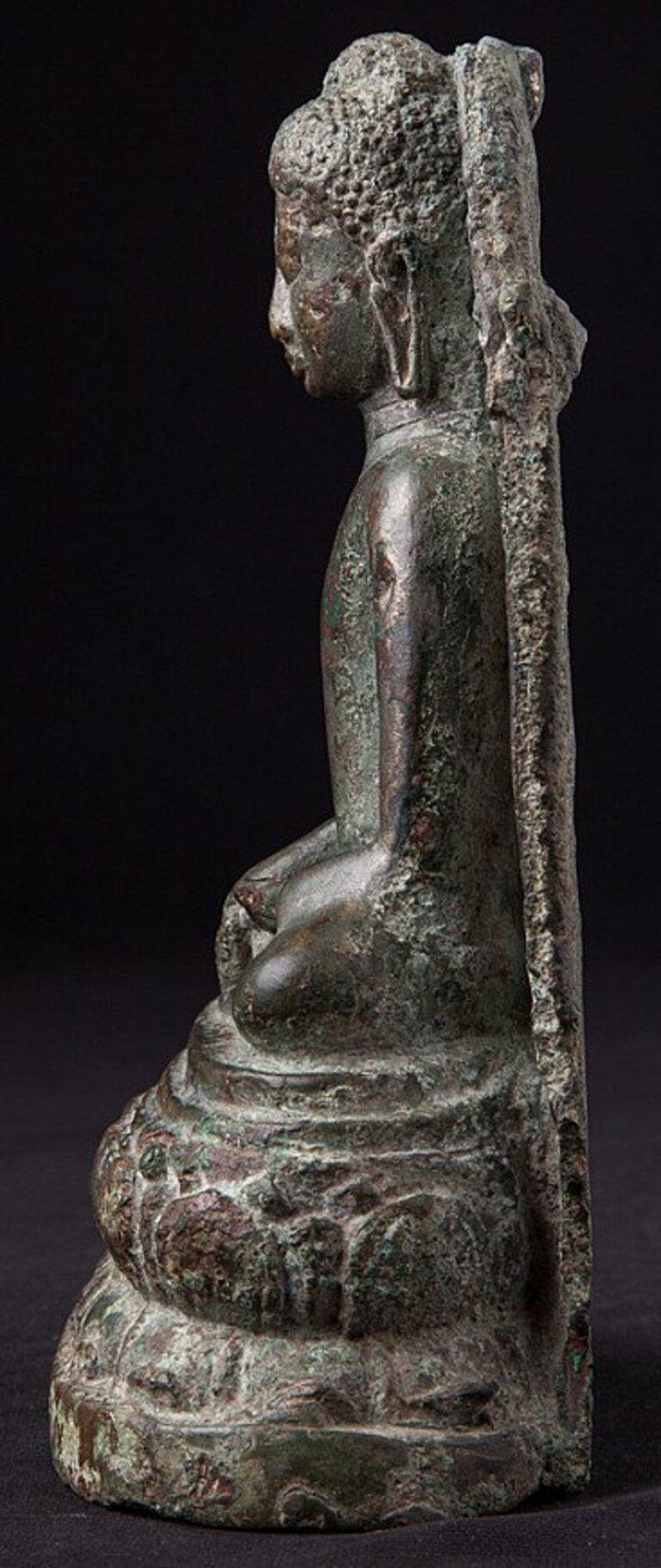 6th - 8th Century Special Bronze Pyu Buddha Statue from Burma Original Buddhas In Good Condition For Sale In DEVENTER, NL
