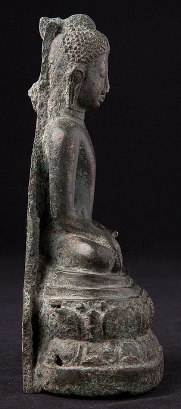 6th - 8th Century Special Bronze Pyu Buddha Statue from Burma Original Buddhas For Sale 1