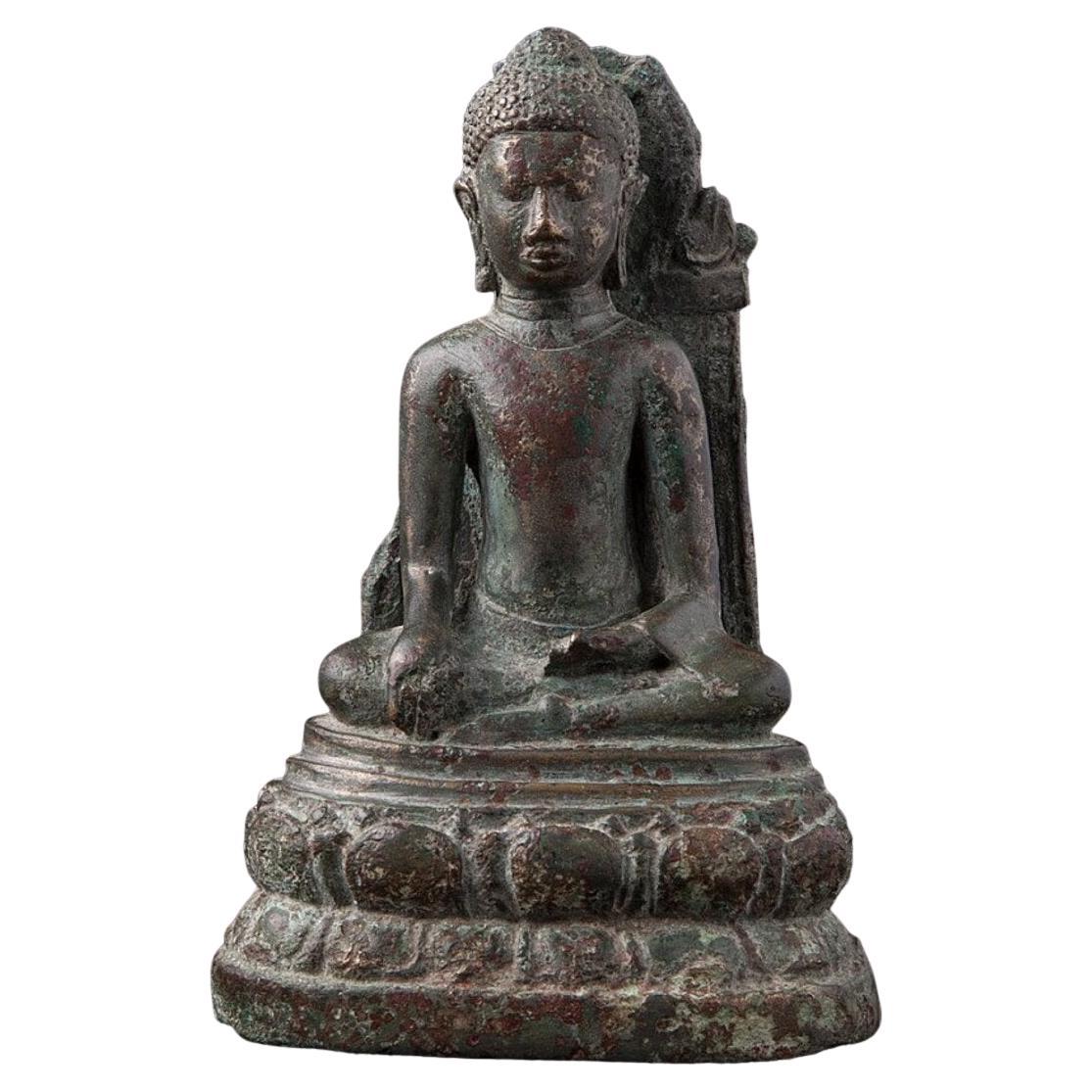 6th - 8th Century Special Bronze Pyu Buddha Statue from Burma Original Buddhas For Sale