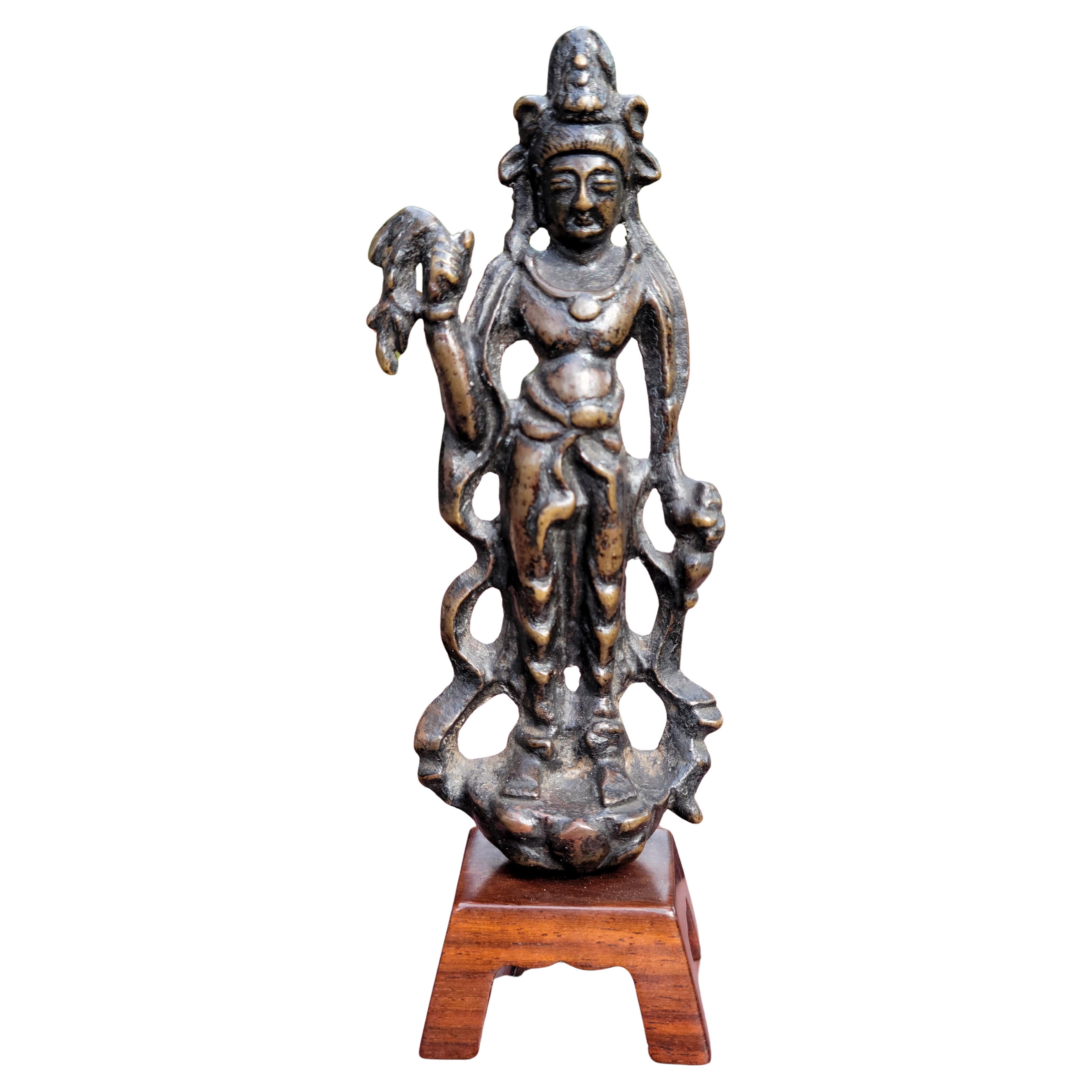 6th-9thC Chinese Bronze Tang Buddha of Compassion. Fine Example