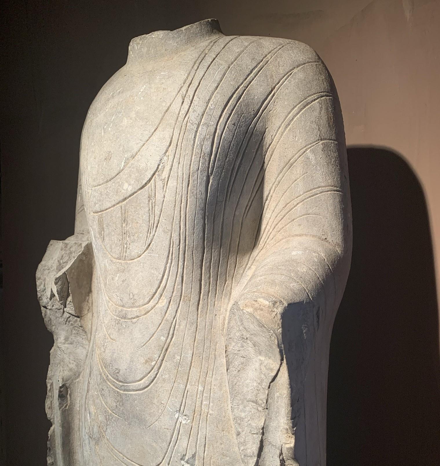 Hand-Carved 6th Century Chinese Torso