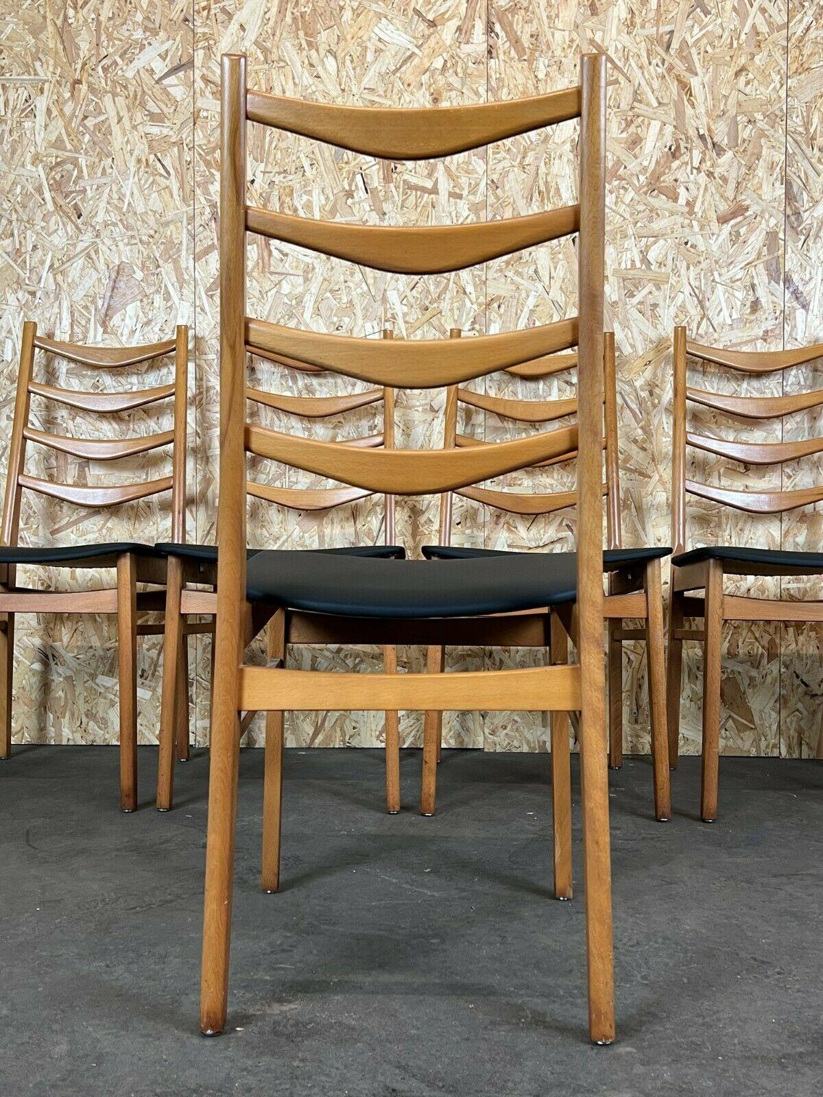 6x 60s 70s Chairs Chair Dining Chairs Danish Design  3