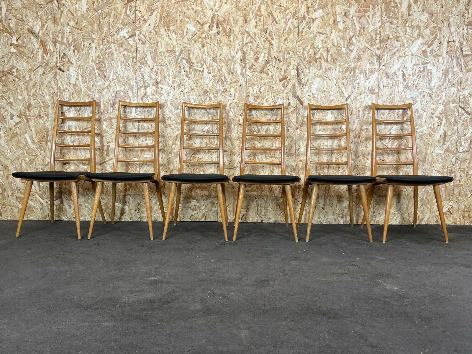 6x 60s 70s chairs chair dining chair dining chairs Danish Design 60s

Object: 6x chair

Manufacturer:

Condition: good - vintage

Age: around 1960-1970

Dimensions:

46cm x 58cm x 96.5cm
Seat height = 44cm

Other notes:

The