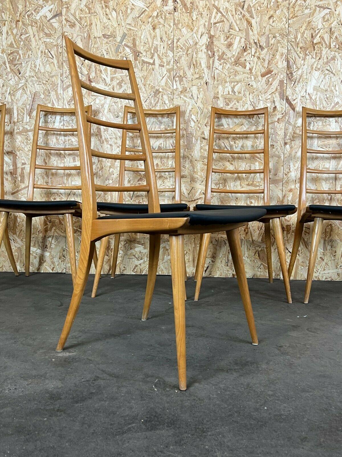 Chaises de salle à manger 6 x 60 des années 70, design danois, années 60 en vente 1