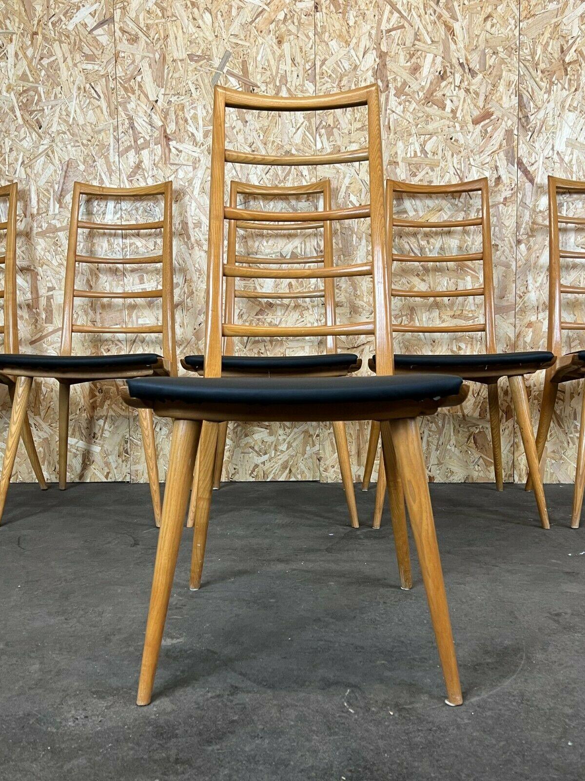 Chaises de salle à manger 6 x 60 des années 70, design danois, années 60 en vente 2