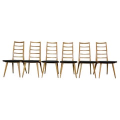 6x 60s 70s Sedie da Pranzo Sedie Danesi Design 60s