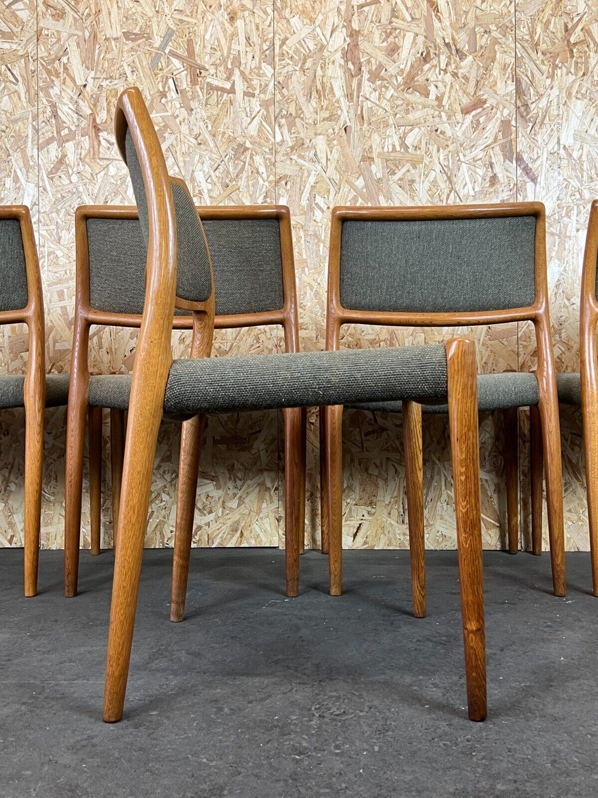 6x 60s 70s Chairs Teak Dining Chair Niels O. Möller for J.L. Moller's For Sale 3