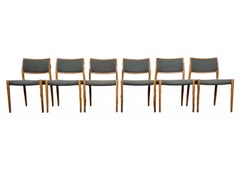 6x 60s 70s Chairs Teak Dining Chair Niels O. Möller for J.L. Moller's