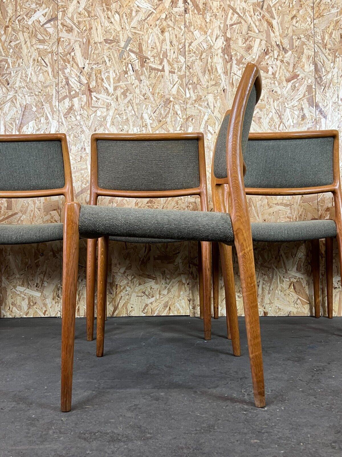 6x 60s 70s Chairs Teak Dining Chair Niels O. Möller for J.L. Moller's For Sale 1