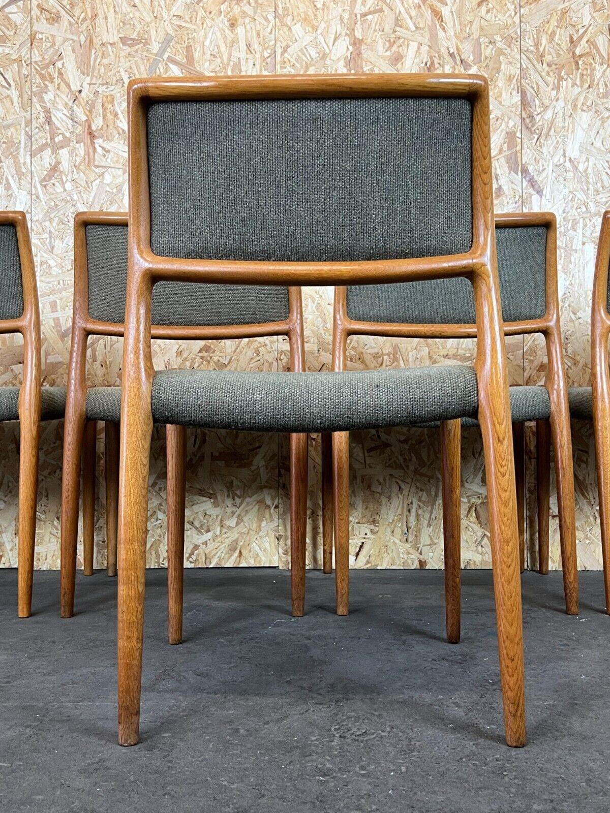 6x 60s 70s Chairs Teak Dining Chair Niels O. Möller for J.L. Moller's For Sale 2