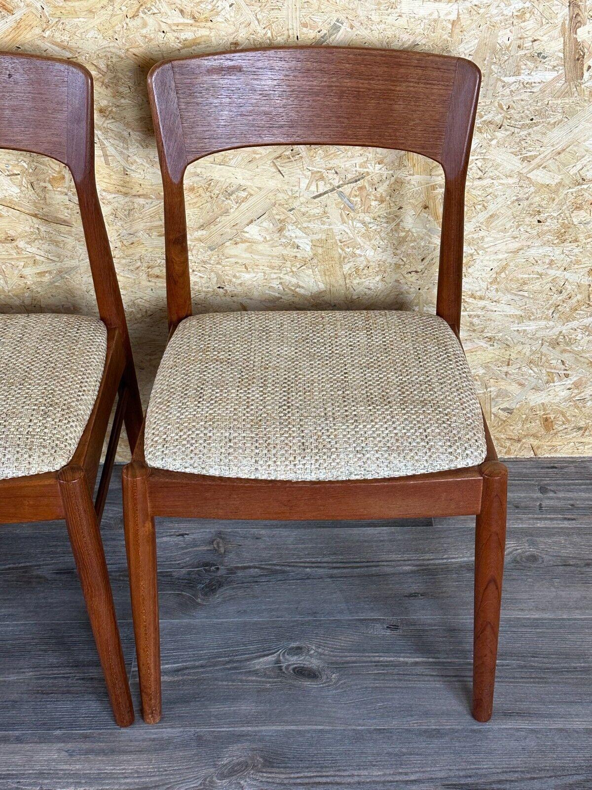 6x 60s 70s teak chairs by Henning Kjærnulf for Korup Stolefabrik Model 26 For Sale 6