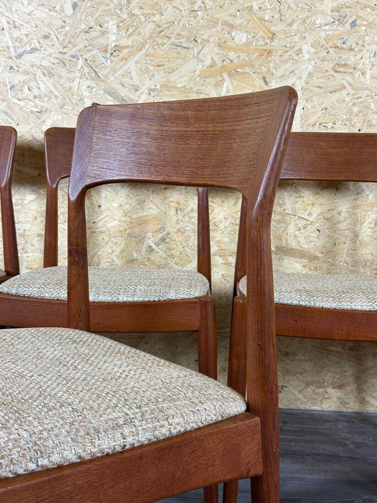 6x 60s 70s teak chairs by Henning Kjærnulf for Korup Stolefabrik Model 26 For Sale 8
