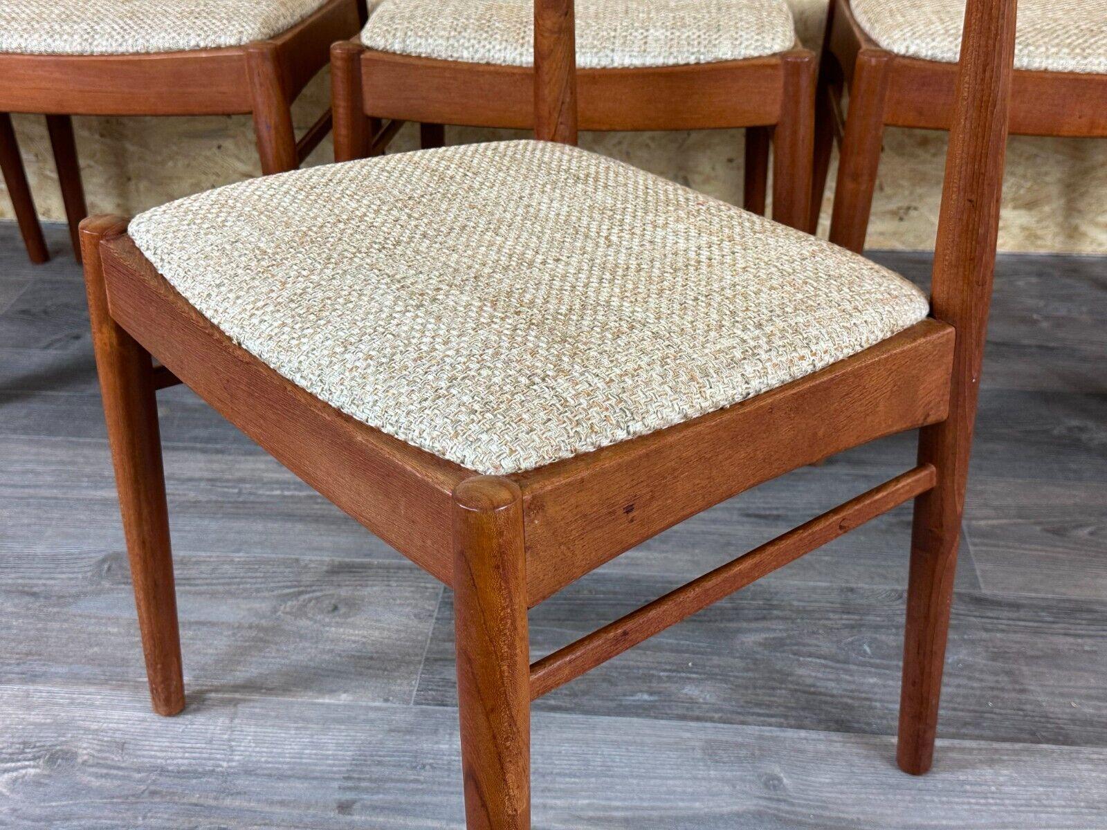 6x 60s 70s teak chairs by Henning Kjærnulf for Korup Stolefabrik Model 26 For Sale 9