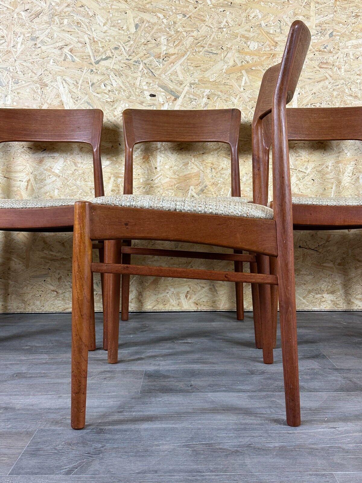6x 60s 70s teak chairs by Henning Kjærnulf for Korup Stolefabrik Model 26 For Sale 10
