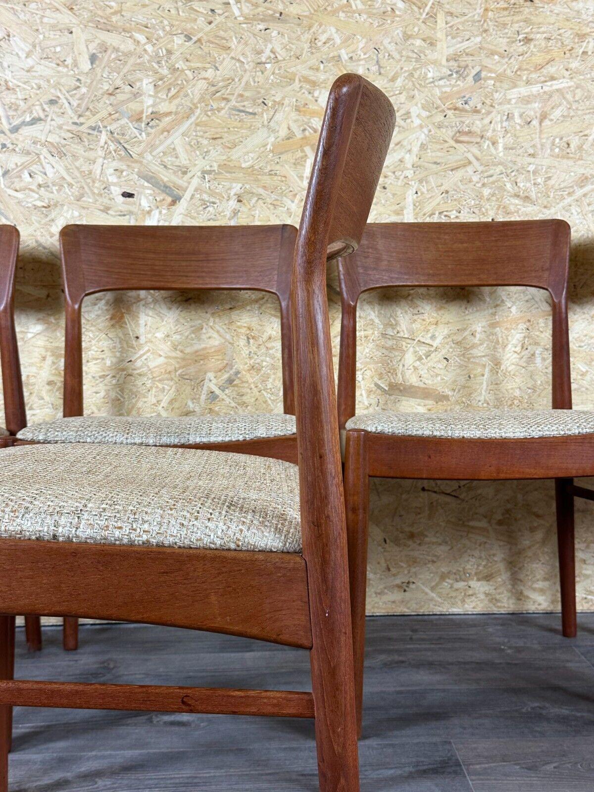6x 60s 70s teak chairs by Henning Kjærnulf for Korup Stolefabrik Model 26 For Sale 11