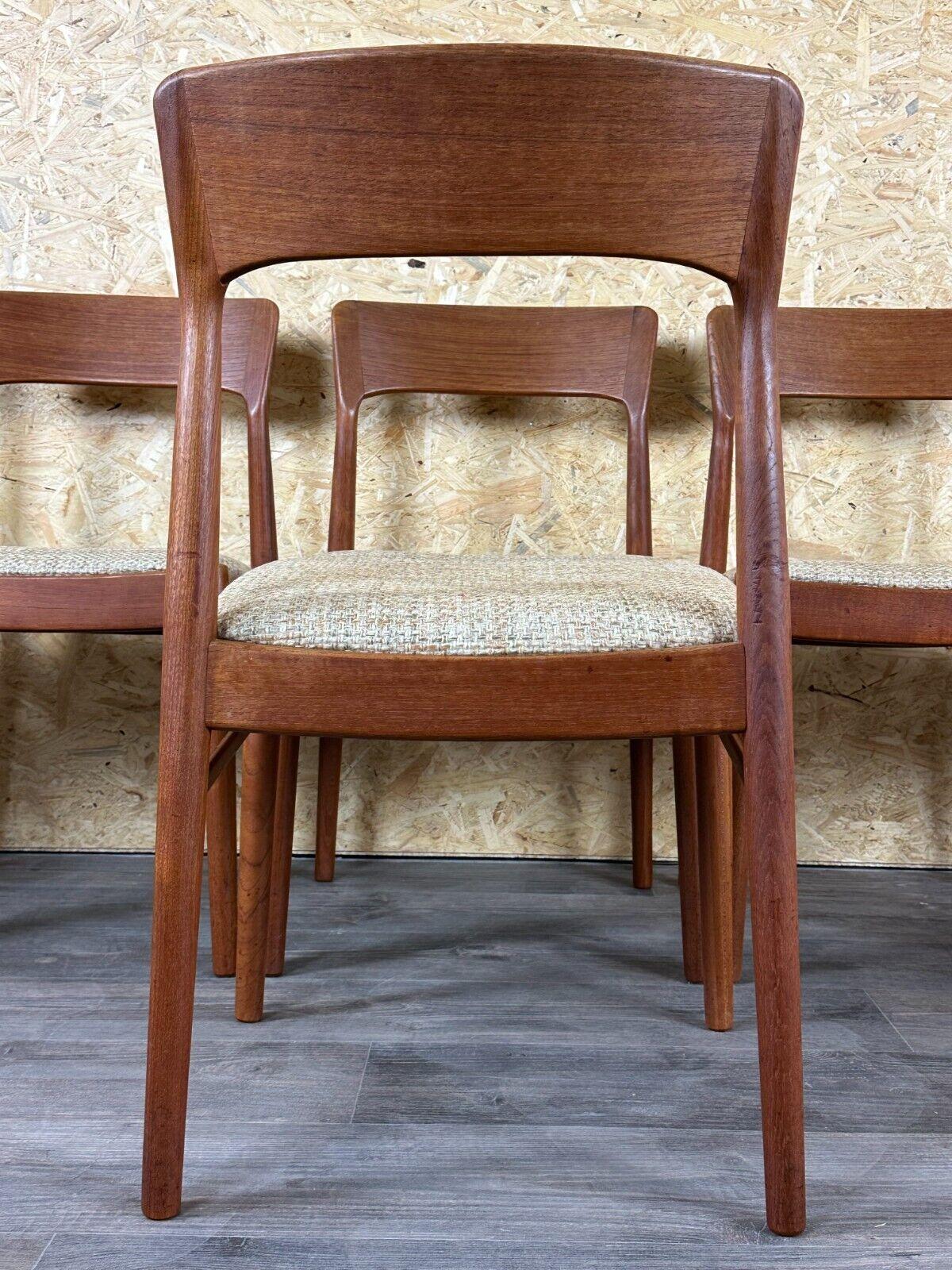 6x 60s 70s teak chairs by Henning Kjærnulf for Korup Stolefabrik Model 26 For Sale 12