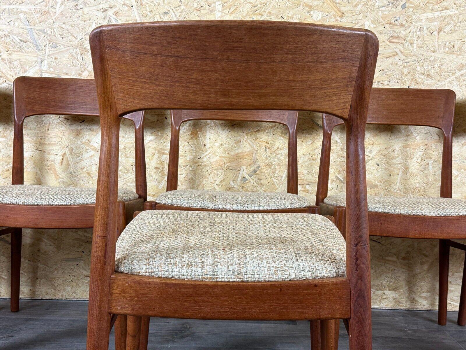 6x 60s 70s teak chairs by Henning Kjærnulf for Korup Stolefabrik Model 26 For Sale 13