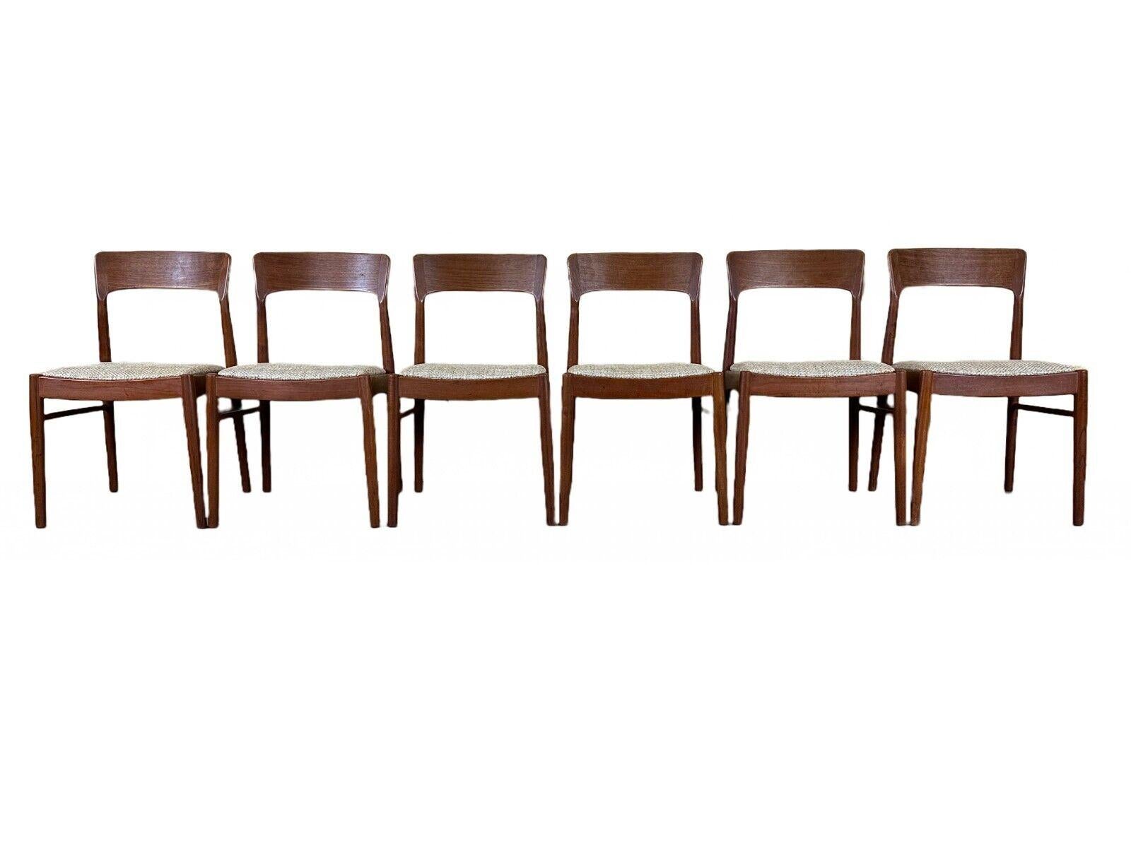 6x 60s 70s teak chairs by Henning Kjærnulf for Korup Stolefabrik

Object: 6x chair

Manufacturer: Korup Stolefabrik

Condition: good

Age: around 1960-1970

Dimensions:

Width = 46.5cm
Depth = 49cm
Height = 80cm
Seat height = 45cm

Other notes:

The