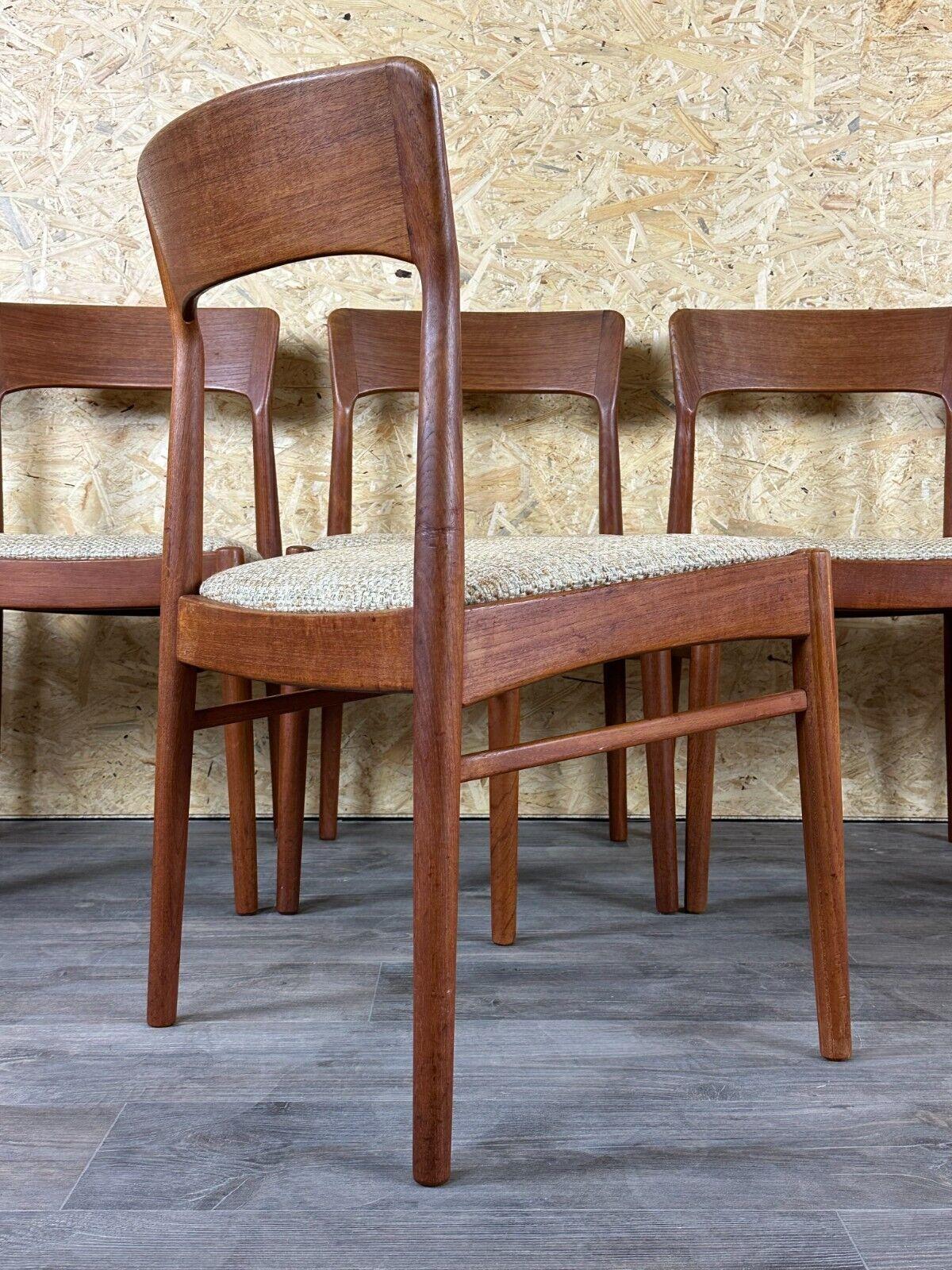 6x 60s 70s teak chairs by Henning Kjærnulf for Korup Stolefabrik Model 26 For Sale 14